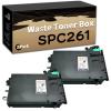 PSHYYQ Compatible Waste Toner Box Replacement for Ricoh SPC261,for SPC260DNW C260SFNW C261DNW C261SFNW C252 C252E C252SF C252DN SPC262DNW C340DN C340SF C340DN Printer 2 Pack view 1