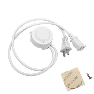 Yequandec White Motion Sensor Parts Extension Cord Light Sensor Sensitivity Time Adjustable Plug in Socket Type Auto Detect Switch Lights Waterproof IP54 Timer Switch