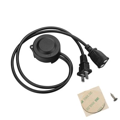 Yequandec Black Motion Sensor Parts Extension Cord Light Sensor Sensitivity Time Adjustable Plug in Socket Type Auto Detect Switch Lights Waterproof IP54 Timer Switch