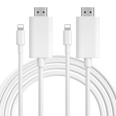 Zhpamax 2 Pack [MFi Certified] Lightning to HDMI Cable  HDMI Cable for iPhone to TV  Compatible with iPhone14, 13, 12, 11 to TV Output  Just Plug and Play 6.6FT