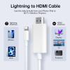 Zhpamax 2 Pack [MFi Certified] Lightning to HDMI Cable  HDMI Cable for iPhone to TV  Compatible with iPhone14, 13, 12, 11 to TV Output  Just Plug and Play 6.6FT view 3