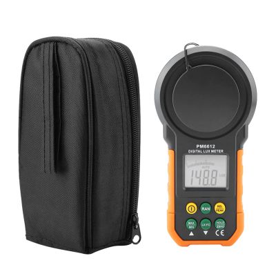 Brilluxa Light Meter, Digital Lux Meter Illuminance Meter Luxmeter, 200,000 Lux Range Handheld Photometer, PM6612/PM6612L, for Photography Studio LED Lighting Workplace Testing