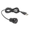 Small Hidden Desktop Power Grommet with 2 USB Charging Ports, Flush Mount Power Strip Socket Suitable for Office Conference Table, Recessed Furniture Outlet view 2