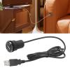 Small Hidden Desktop Power Grommet with 2 USB Charging Ports, Flush Mount Power Strip Socket Suitable for Office Conference Table, Recessed Furniture Outlet view 3