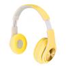 Sanpyl RGB Headset, Foldable Retractable Headphone with Breathing Light, 65H Playtime, with Microphone, HiFi Stereo, Deep Bass, for Travel, Study (Yellow)