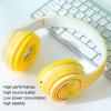 Sanpyl RGB Headset, Foldable Retractable Headphone with Breathing Light, 65H Playtime, with Microphone, HiFi Stereo, Deep Bass, for Travel, Study (Yellow) view 3