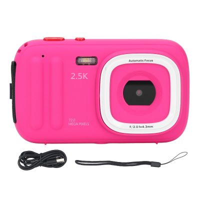 VBESTLIFE Digital Camera, 2.5K 72MP Autofocus Anti Shake Digital Point and Shoot Camera with 2.4in Screen, 16X Digital Zoom Compact Digital Camera (Red)