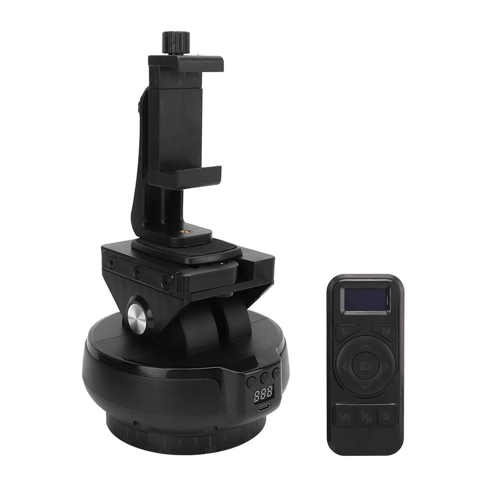 2.4G Motorized Panoramic Tripod Head, Remote Control Motorized PanTilt Panorama Head for Cell Phone Cameras