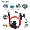 12V Chager Cable Fit Compatible Motorcycle Batery Terminal to SAE Quick Extension Cord Cable Connector Fit Compatible Batery Maintainer view 3