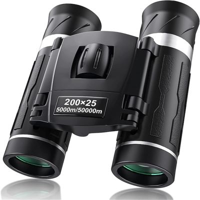 200x25 Compact Binoculars for Adults Kids High Powered Mini Pocket Binoculars Waterproof Small Binoculars for Bird Watching Hunting Traveling Sightseeing Concert Theater Opera