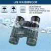 200x25 Compact Binoculars for Adults Kids High Powered Mini Pocket Binoculars Waterproof Small Binoculars for Bird Watching Hunting Traveling Sightseeing Concert Theater Opera view 3