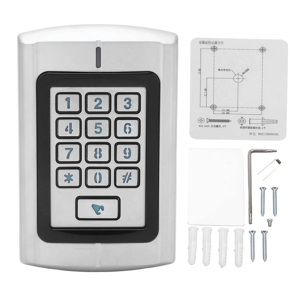 12V Door Access Control System, Security Access Control Keypad, Safe Door Access Password Card Reader, Password IC Card Controller Security Access Control Keypad