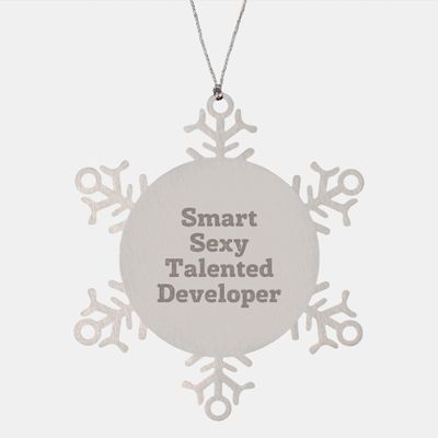 Funny Developer Gifts - Snowflake Ornament for Smart Sexy Talented Developers - Gifts from Coworkers to Friends - Christmas Unique Gifts