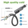 Rectangular Satellite Cable Extension, Fast Data Transfer Rectangular Satellite Replacement Cable Non Delay 1200Mpbs for Indoor Outdoor (75FT()) view 4