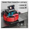 Drain Inspection Camera Sewer Pipe Inspection Camera, 16GB Card DVR IP68 Drain 17/22 MM Sewer Pipeline Industrial Endoscope with 4.3 Monitor 5600MAH view 2