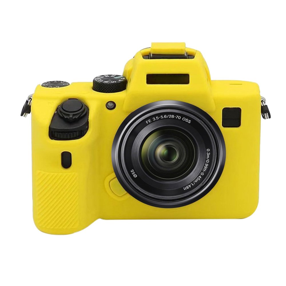 Camera Case for Sony A9ii A9 II, Soft Silicone Protective Cover Housing Rubber Body Skin for Sony Alpha ILCE-9M2/ Alpha 9 II / A92 Digital SLR Camera Bag Yellow