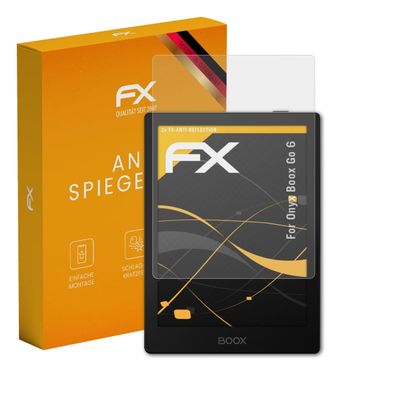 atFoliX Screen Protector compatible with Onyx Boox Go 6 Screen Protection Film, anti-reflective and shock-absorbing FX Protector Film (2X)