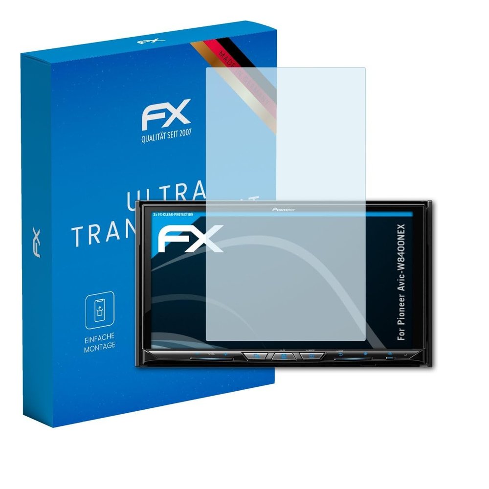 atFoliX Screen Protection Film compatible with Pioneer Avic-W8400NEX Screen Protector, ultra-clear FX Protective Film (2X)