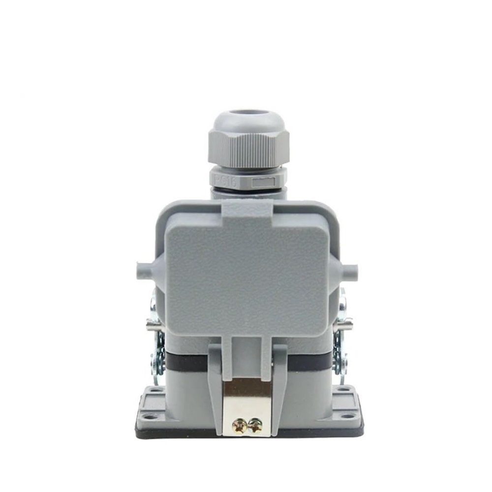BHUPWZE Heavy Duty Connector He-06-5-6 6 Core Pins High Base with Protective Cover Aviation Industry Waterproof Plug Socket 500V 16A(6 core top Outgoing)