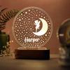 bonibom Personalized Night Light for Kids with Name, Personalized Gifts for Baby Girl, Custom Rainbow Night Light for Baby Nursery, Customized Gifts for Kids Boys Girls (Rocket) (Harper) view 1