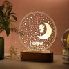 bonibom Personalized Night Light for Kids with Name, Personalized Gifts for Baby Girl, Custom Rainbow Night Light for Baby Nursery, Customized Gifts for Kids Boys Girls (Rocket) (Harper) view 2