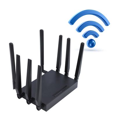 5G CPE 6 Router, Dual Band WiFi6 5G CPE Router with SIM Card Slot, 1000Mbps Gigabit Ethernet Network with 8 Antennas, for Middle East, Asia, Africa (US Plug)
