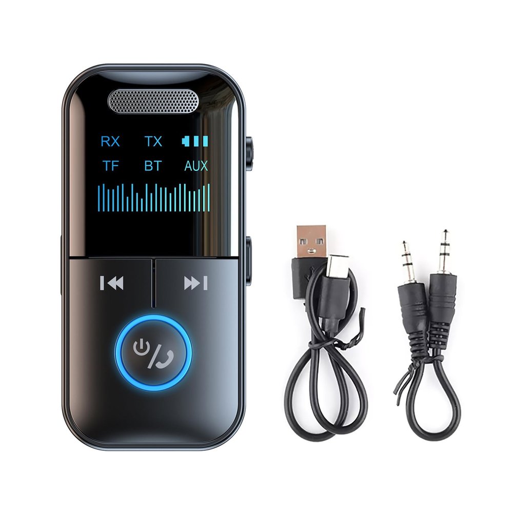 Portable Bluetooth 5.4 Wireless Receiver Audio Adapter with 3.5 mm Aux, Handsfree Adapter