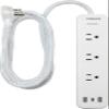 Philips EZFit 3-Outlet Adapter-Spaced Surge Protector, 6ft Braided Cord, Power Strip, Extension Cord with 2 USB-A and 1 USB-C, 490J, White, SPP3863W/37 view 2