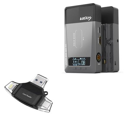 BoxWave Smart Gadget Compatible with Vaxis Atom 500 - AllReader SD Card Reader, microSD Card Reader SD Compact USB - Jet Black