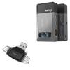 BoxWave Smart Gadget Compatible with Vaxis Atom 500 - AllReader SD Card Reader, microSD Card Reader SD Compact USB - Jet Black view 1
