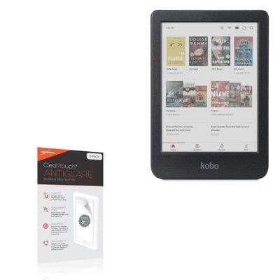 BoxWave Screen Protector Compatible with Kobo Clara Colour - ClearTouch Anti-Glare (2-Pack), Anti-Fingerprint Matte Film Skin