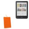BoxWave Case Compatible with Kobo Clara Colour - Velvet Pouch, Soft Velour Fabric Bag Sleeve with Drawstring - Bold Orange view 1