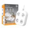 GE UltraPro 3-Outlet Surge Protector with 4ft Braided Cord, Power Strip, Extension Cord, Flat Plug, 1 USB-A & 1 USB-C Port, 245 Joules, for Home School & Office, Charging Station, White  81786 view 1