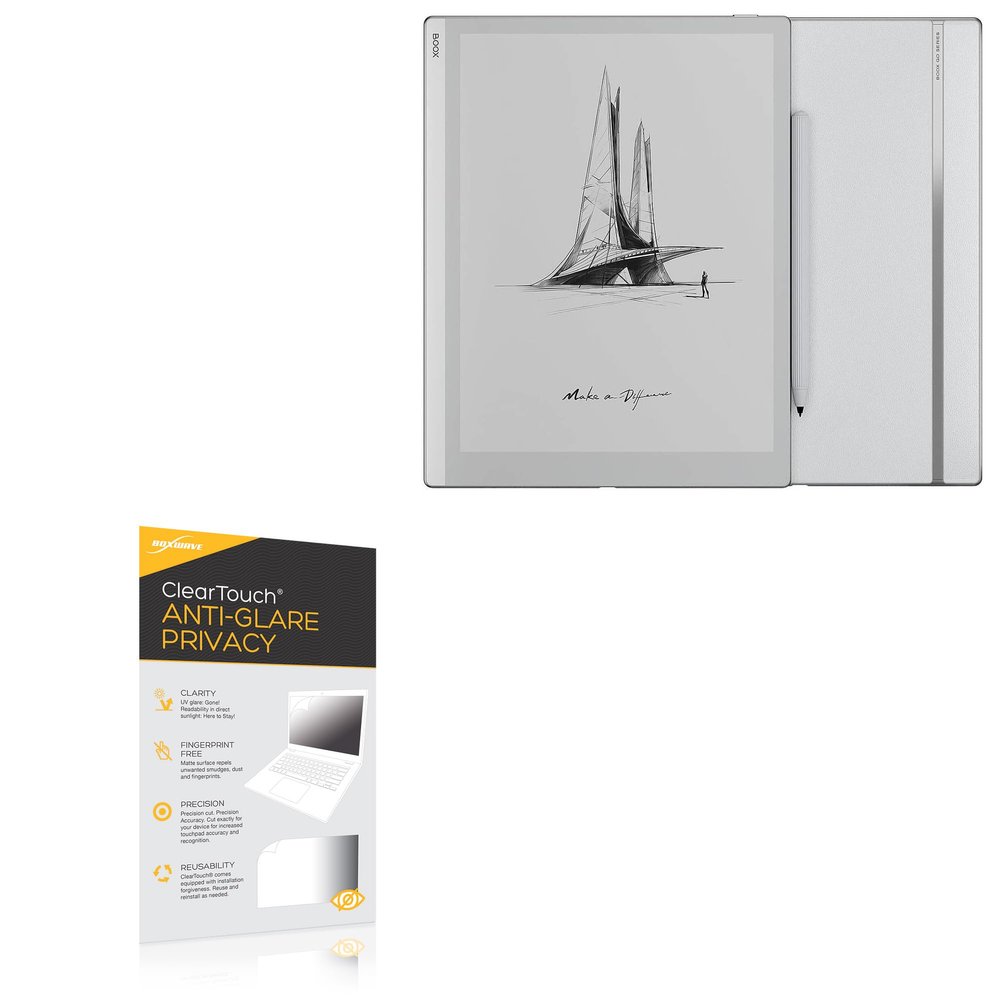 BoxWave Screen Protector Compatible with Boox Tablet Go (10.3 in) - ClearTouch Anti-Glare Privacy (2-Pack), Privacy Screen Protector Flexible Film Anti-Glare