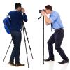 Camera Tripod Stand Lightweight Aluminum Alloy Portable 168CM 66.14Inch with Phone Clip Black view 3