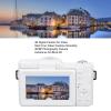 4K Digital Camera, Autofocus 48MP HD Vlogging Camera with 32G Card, 3.0 TFT 180 Flip Screen, 4X Digital Zoom, Face Detection, Anti Shake for Photography (White) view 3