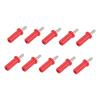 10pcs Banana Plug 4mm Cross Slot Gold Plated Brass Solder Type Connector for Speaker Cable (Red) view 2