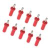 10pcs Banana Plug 4mm Cross Slot Gold Plated Brass Solder Type Connector for Speaker Cable (Red) view 3