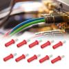 10pcs Banana Plug 4mm Cross Slot Gold Plated Brass Solder Type Connector for Speaker Cable (Red) view 4