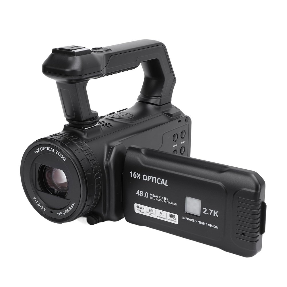 GOWENIC Video Camera Camcorder, 2.7K Digital Camera 48MP Vlogging Camera with 4 Rotatable TFT Screen, 16X Digital Zoom, Hybrid Zoom, Anti Shake, Camcorder Camera for Travel