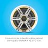 Garmin Fusion Apollo 12 LED Marine Subwoofer with Sports White Grille | AP-SL12SPW view 3