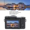 4K Digital Camera, Autofocus 48MP HD Vlogging Camera with 32G Card, 3.0 TFT 180 Flip Screen, 4X Digital Zoom, Face Detection, Anti Shake for Photography (Black) view 3