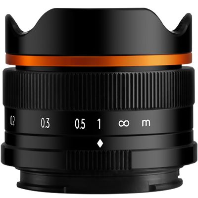 Brightin Star MF 10mm F5.6 Fish-Eye Black Micro Four Thirds Manual Focus 172 Angle of View