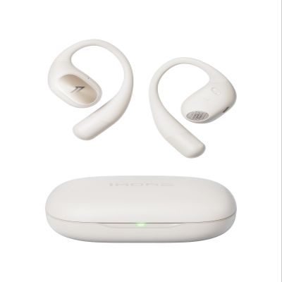 1MORE S31 Open Ear Bluetooth Headphones - 14.2mm Driver with Deep Bass, 4-Mic for Clear Calls, IPX5 Waterproof, 30H Playtime, Secure Ear Hooks, Lightweight Wireless Earbuds for Sport Running, White