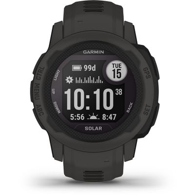 Garmin Instinct 2S Solar, Smaller-Sized GPS Outdoor Watch, Solar Charging Capabilities, Multi-GNSS Support, Tracback Routing, Graphite, 40 MM (Renewed)
