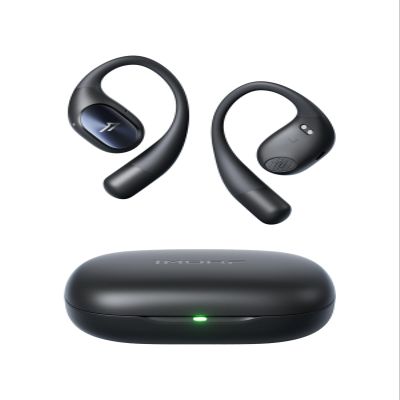 1MORE S31 Open Ear Bluetooth Headphones - 14.2mm Driver with Deep Bass, 4-Mic for Clear Calls, IPX5 Waterproof, 30H Playtime, Secure Ear Hooks, Lightweight Wireless Earbuds for Sport Running, Black