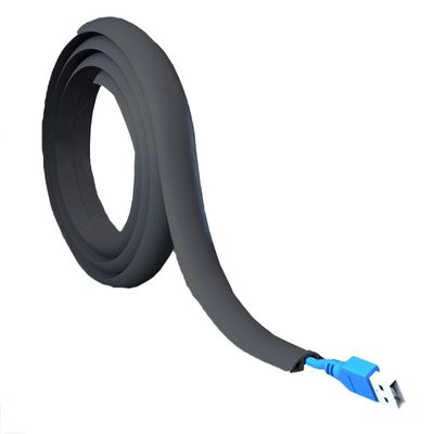3.2ft Self-adhesive Cord Cover Floor, Floor Cable Cover, Overfloor Cord Protector, Cord Management, Cable Grip, Cord Concealer, Cable Hider Raceway, Extension Cord Cover Prevent Cable Trips & Protect