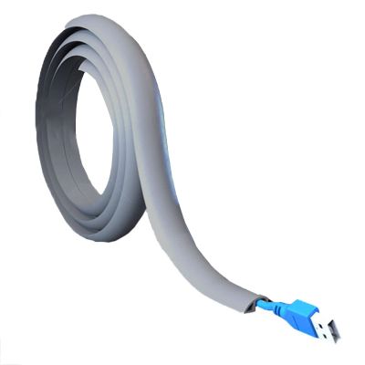 3.2ft Self-adhesive Cord Cover Floor, Floor Cable Cover, Overfloor Cord Protector, Cord Management, Cable Grip, Cord Concealer, Cable Hider Raceway, Extension Cord Cover Prevent Cable Trips & Protect