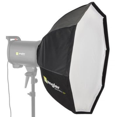 Angler Boombox Octagonal Softbox (26") with Bowens Mount Premium Silver Interior, Removable Diffuser, Collapsible Perfect for Monolights, Strobes, LED Lights, for Professional Studio Photography