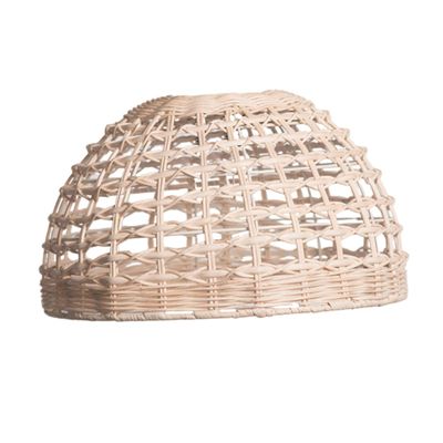 ASAKKURA Woven Pendant Lamp Shade Handcrafted Decorative Light Cover for Socket Rustic Beige Hanging Fixture for Versatile and Stylish Design